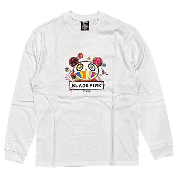 BLACKPINK Unisex X Takashi Murakami Panda Flower Long Sleeve Tee T-Shirt - Picture 1 of 5